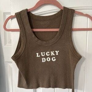 Lucky Dog Brown Pet Tank Top - Unbranded